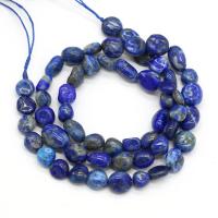 Abalorios de Lapislazuli, Lapislázuli, Irregular, natural, Bricolaje, azul, 6-8mm, Vendido para 38 cm Sarta