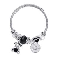 Cruach dhosmálta Eorpach chufa Bangle, le Crystal, Inchoigeartaithe & do bhean & cruan & le rhinestone, dathanna níos mó le haghaidh rogha, Díolta De réir PC