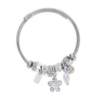 acciaio inox Europea Cuff Bangle, placcato, Regolabile & per la donna & con strass, nessuno, Venduto da PC