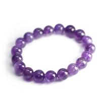 Amethyst Armband, rund, unisex & verschiedene Größen vorhanden, violett, verkauft von Strang