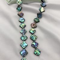 Abalone Schelp Kralen, Rhombus, DIY, gemengde kleuren, 12x12mm, 26pC's/Strand, Per verkocht 38 cm Strand