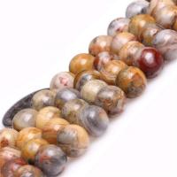 Agate naturale pazzo, agata pazzo, Cerchio, lucido, DIY, colori misti, Venduto per 38 cm filo