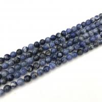 Natural Sodalite Beads Round polished DIY blue Sold Per 38 cm Strand