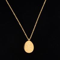 Roestvrij staal halskettingen, 316L roestvrij staal, met 6cm extender keten, Rose, gold plated, ronde schakelketting & voor vrouw, gouden, 12x16mm, Lengte Ca 41 cm, Verkocht door PC