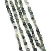 Natural Quartz Jewelry Beads Rutilated Quartz Flat Round DIY & faceted mixed colors 6mm Sold Per 38 cm Strand