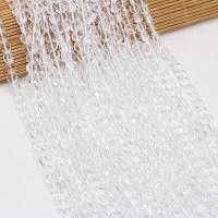 Naturlige klar kvarts perler, Clear Quartz, Flad Rund, du kan DIY & facetteret, klar, 6mm, Solgt Per 38 cm Strand