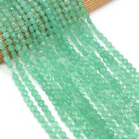 Natural Aventurine Beads Green Aventurine Flat Round DIY & faceted light green 6mm Sold Per 38 cm Strand