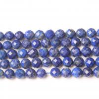 Perles Lapis Lazuli, Rond, DIY & facettes, bleu, Vendu par 38 cm brin