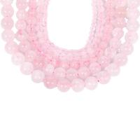 Perles Quartz Rose naturel, Rond, poli, DIY, rose, Vendu par 38 cm brin