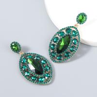 Rhinestone Earring Zinc Alloy fashion jewelry & for woman & with glass rhinestone & with rhinestone Sold By Pair