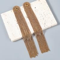 Fashion Fringe Oorbellen, Zinc Alloy, mode sieraden & voor vrouw & met strass, meer kleuren voor de keuze, Verkocht door pair