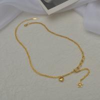 Collana in acciaio inossidabile, acciaio inox, Stella, placcato, gioielli di moda & per la donna, nessuno, Venduto da filo