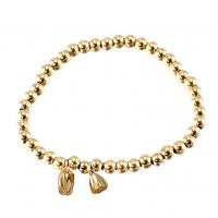 Pulsera de acero de titanio, Partículas de acero, Lotus Seed, chapado en color dorado, para mujer, dorado, 170mm, Vendido por UD