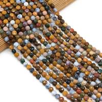 Gemstone Smycken Pärlor, Ocean Jasper, Flat Round, DIY & fasetterad, blandade färger, 6mm, Såld Per 38 cm Strand