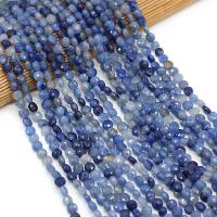 Perles aventurine, aventurine bleue, Plat rond, DIY & facettes, bleu, 6mm, Vendu par 38 cm brin