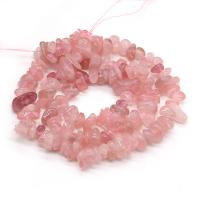 Prirodna ruža kvarca kuglice, Rose Quartz, Čips, možete DIY, roze, 3x5-4x6mm, Prodano Per 40 cm Strand