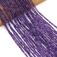 Natuurlijke Amethyst kralen, Amethist, Rond plat, DIY & gefacetteerde, purper, 4mm, Per verkocht 38 cm Strand