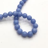 Nacht-licht + steen Kraal, Ronde, gepolijst, DIY, blauw, 8mm, Per verkocht 38 cm Strand