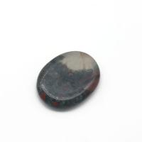 Afrikaanse Bloodstone gepolijst, Massage, gemengde kleuren, 45x35x8mm, Verkocht door PC