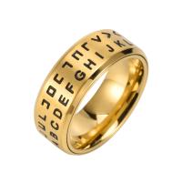 Titanium Steel Finger Ring plated & for man 8mm Sold By PC