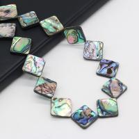 Abalone Schelp Kralen, Rhombus, DIY, gemengde kleuren, Lengte 38 cm, Verkocht door PC