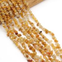 Gemstone фишки, желтый нефрит, Кусочки, DIY, желтый, 3x5-4x6mm, Продан через 40 см Strand