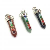 Gemstone Pendants Jewelry Zinc Alloy with Gemstone polished DIY Sold By PC