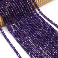 Natuurlijke Amethyst kralen, Amethist, Kubus, DIY, purper, 4x4mm, Per verkocht 38 cm Strand