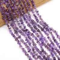 gemstone Chips, Ametyst, du kan DIY, lilla, 3x5-4x6mm, Solgt Per 40 cm Strand