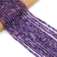 Natuurlijke Amethyst kralen, Amethist, Kubus, DIY & gefacetteerde, purper, 4x4mm, Per verkocht 38 cm Strand