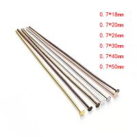 Ottone Headpin, nessuno, 0.70x45mm, Venduto da kg