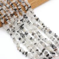 Gemstone Chips Black Rutilated Quartz DIY mixed colors 3x5- Sold Per 40 cm Strand