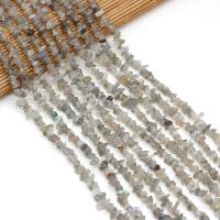 Labradorit Bead, Chips, du kan DIY, blandede farver, 3x5-4x6mm, Solgt Per 40 cm Strand