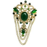 Zinklegering Sieraden Sets, Zinc Alloy, met Edelsteen & Plastic Pearl, gold plated, verschillende stijlen voor de keuze, groen, 45x85mm, 10pC's/Lot, Verkocht door Lot