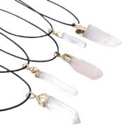 Μενταγιόν Φυσικό χαλαζία, Clear Quartz, Ακανόνιστη, τυχαία αποστολή, σαφής, 18x25mm, Sold Με PC