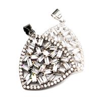 Cubic Zirconia Micro Pave Brass Pendant Triangle micro pave cubic zirconia Sold By PC