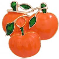 Zinc Alloy Brocher, Halloween Design & mode smykker & for kvinde & emalje, appelsin, Solgt af PC