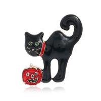 Zinklegierung Broschen, Design für Halloween & Modeschmuck & für Frau & Emaille, schwarz und rot, verkauft von PC