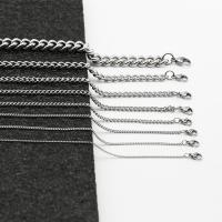 Stainless Steel Chain Necklace for Men Stainless Steel Chain Necklace stainless steel lobster clasp polished DIY Chain Necklace for Pendants
