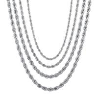 Rozsdamentes acél Nekclace Chain, Stainless Steel, galvanizált, Francia kötéllánc & DIY & különböző méretű a választás, több színt a választás, Által értékesített PC