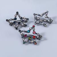 Hair Barrettes Zinc Alloy Star fashion jewelry & for woman & with rhinestone Sold By PC