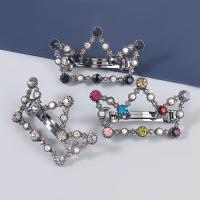 Barrettes de cheveux, alliage de zinc, couronne, bijoux de mode & pour femme & avec strass, plus de couleurs à choisir, Vendu par PC