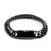 Acier titane bracelet, poli, chaîne de gourmette & pour homme, plus de couleurs à choisir, 13mm, Longueur Environ 22 cm, Vendu par PC