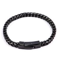 Cruach Tíotáiniam Bracelet, plátáilte, Slabhra Téad na Fraince & unisex, dathanna níos mó le haghaidh rogha, 6mm, Fad Thart 23.7 cm, Díolta De réir PC