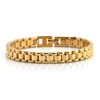 Titanium Steel Bracelet polished & for man golden 8mm Sold By PC