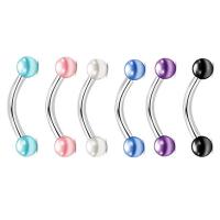 Acier inoxydable Curved Barbell, Placage, unisexe, plus de couleurs à choisir, 1.20x8x3mm, Vendu par PC