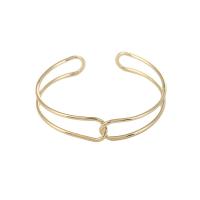 Messing Manchet Bangle, plated, voor vrouw, meer kleuren voor de keuze, nikkel, lood en cadmium vrij, 60mm, Verkocht door PC