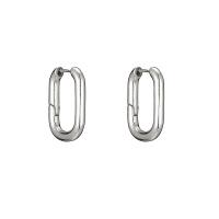 Orecchini cerchietti Hoop ottone, Quadrato, placcato, unisex, nessuno, 18x23.50mm, Venduto da coppia