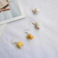 Hars Earring, met Zinc Alloy, Popcorn, voor vrouw, meer kleuren voor de keuze, 40mm, Verkocht door pair