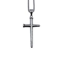 Titanium Steel Pendants Cross gun black plated 63mm Sold By PC